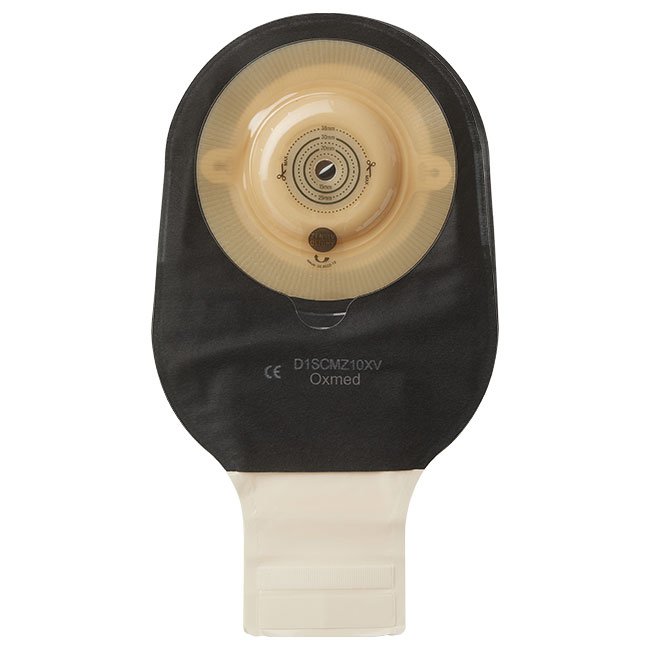 Worek stomijny, odpuszczalny, z wentylem, płytka convex 10-38 mm, uszy do paska